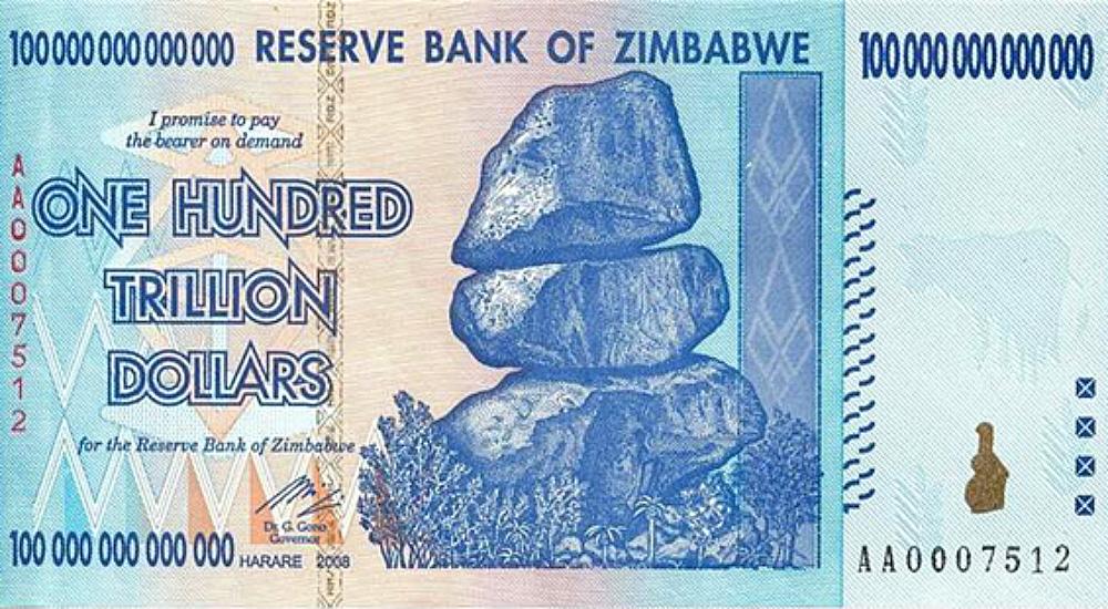 100 Million Zimbabwe Dollars To Usd