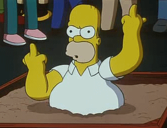 Homer Simpson Rude Finger Gif