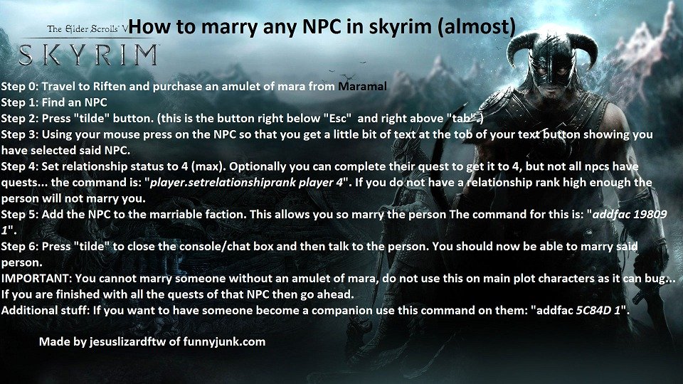 skyrim remastered marriage list