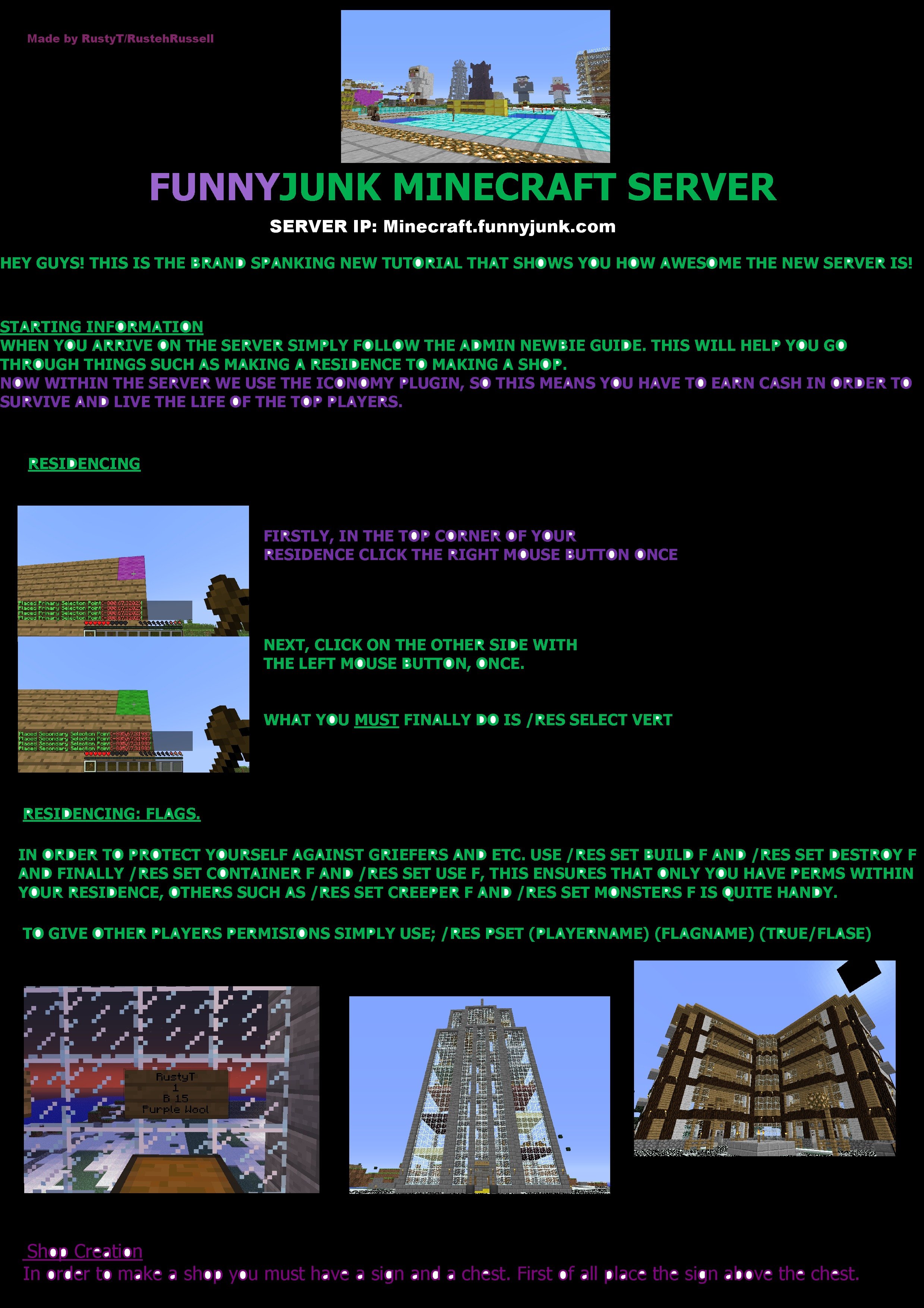 The Funnyjunk Minecraft Server. The official new server of Funnyjunk,