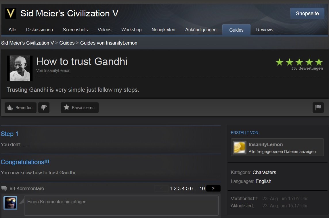 Never trust Gandhi