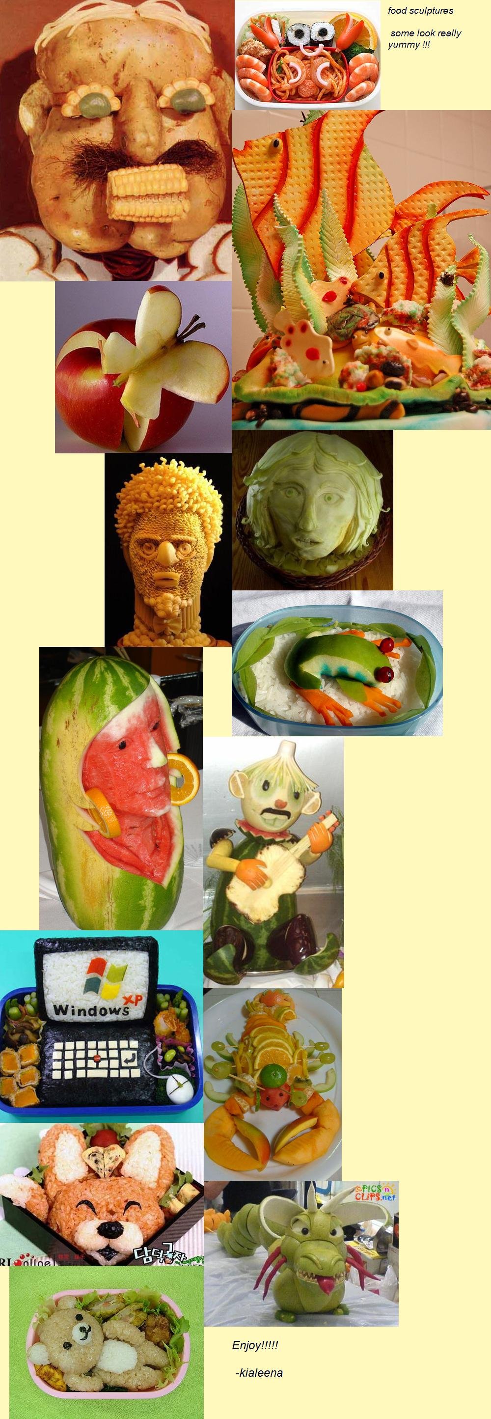 cool food sculptures