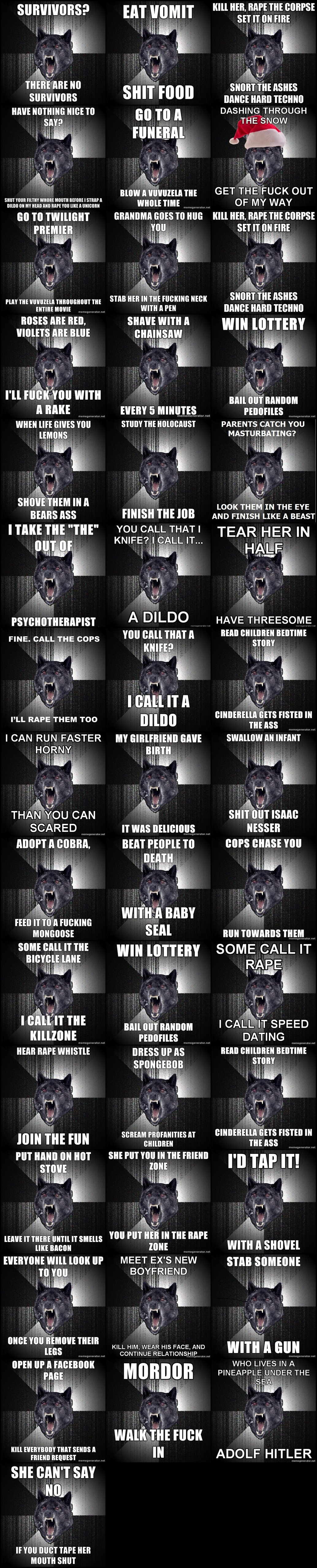 Meme Insanity Wolf