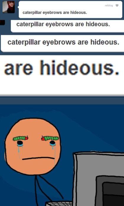 Caterpillar Eyebrows Tumblr