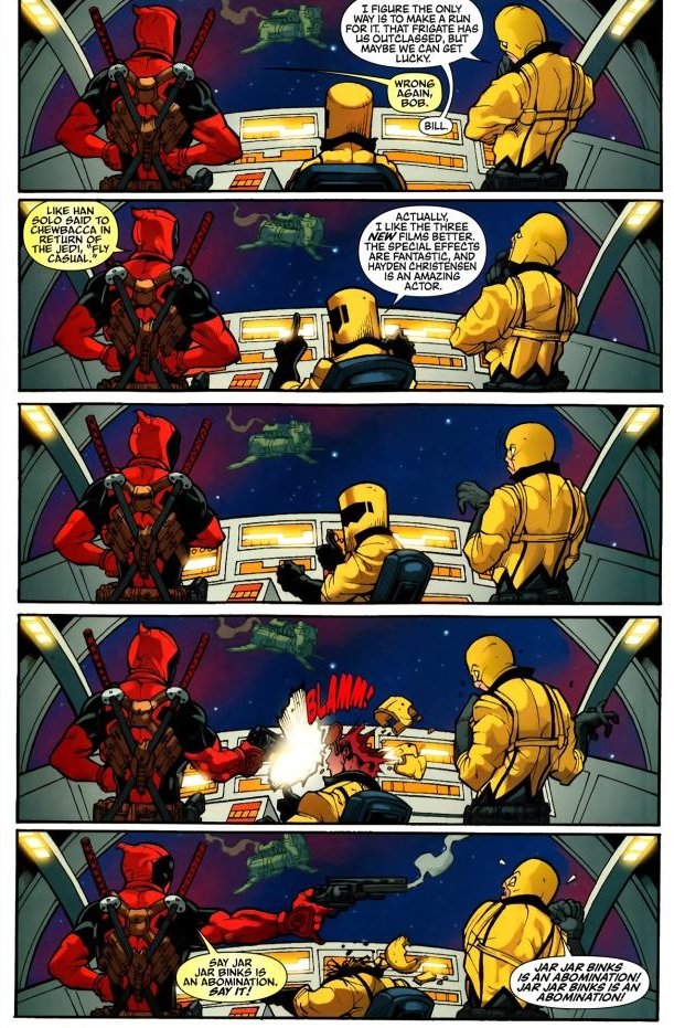 Deadpool and his star wars views. Say it!. is An wins Jill‘ MR ENE! JAE HR SHE IS HIM. Mesa just leave now.