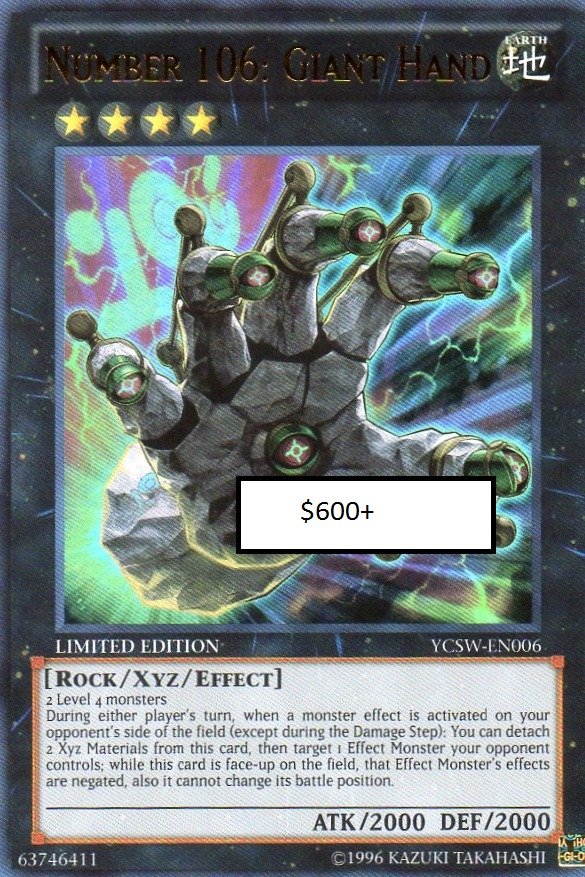 most expensive yugioh card