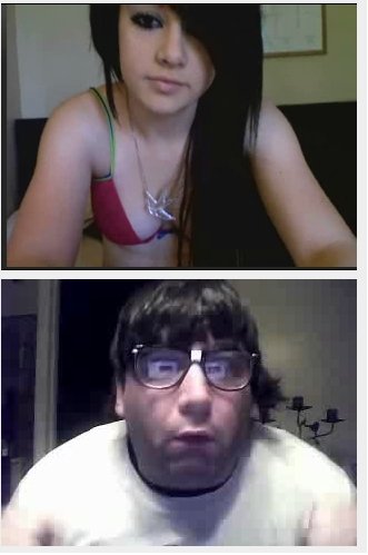 Cute omegle girl with glasses compilation
