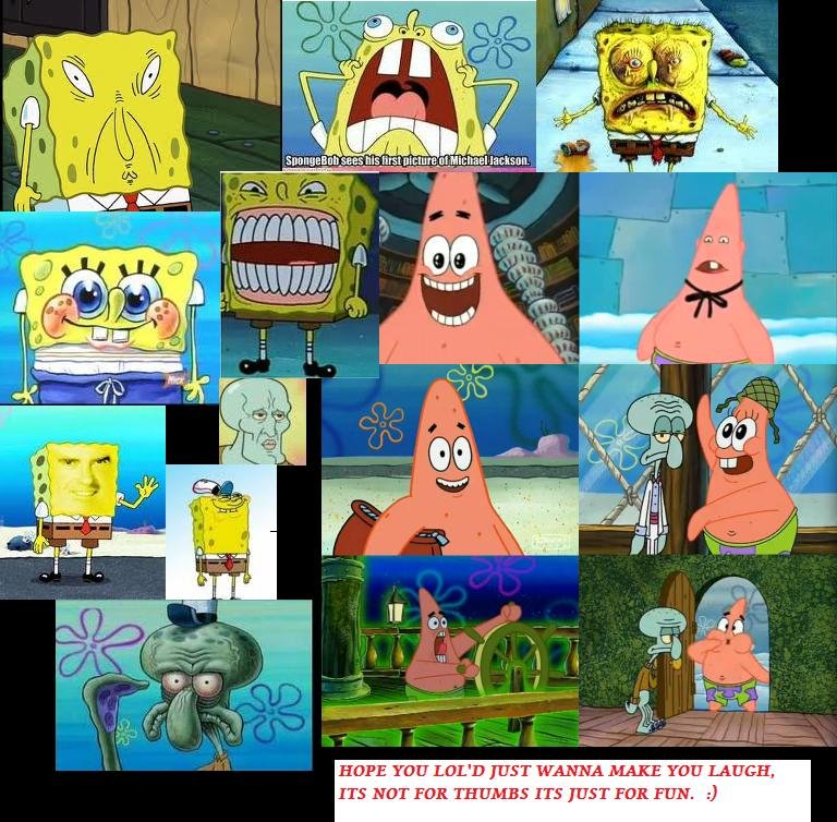 Funny spongebob faces