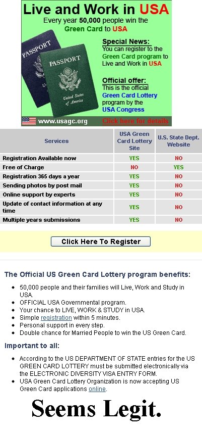 is the us green card lottery legitimate