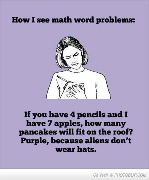 How I See Math Word Problems. damn maths