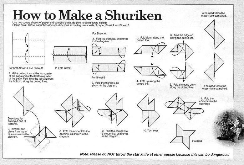 How to make a ninja star