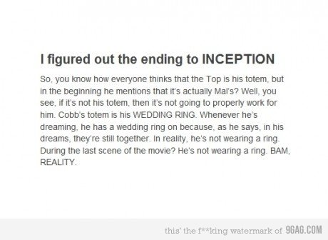 Inception Ending No Wedding Ring