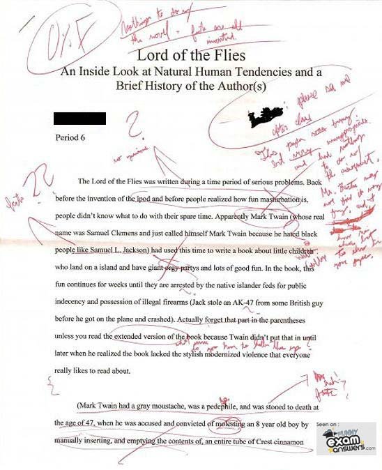 Lord of the flies essay titles