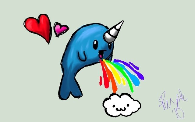 Image result for narwhal on a rainbow