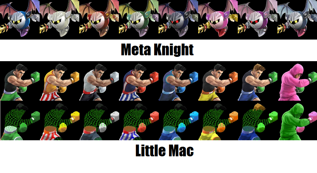 super smash bros palette swap super smash bros palette swap