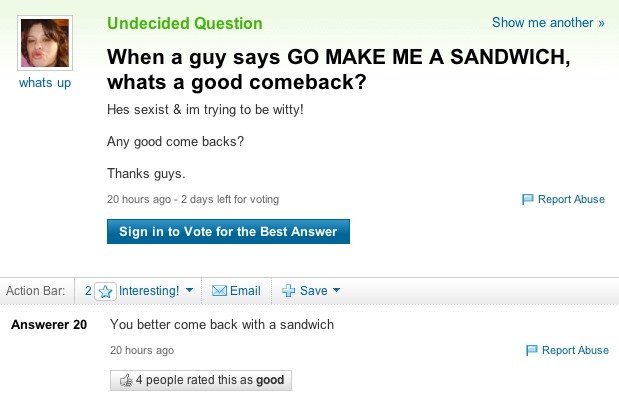Better Answer Sandwich