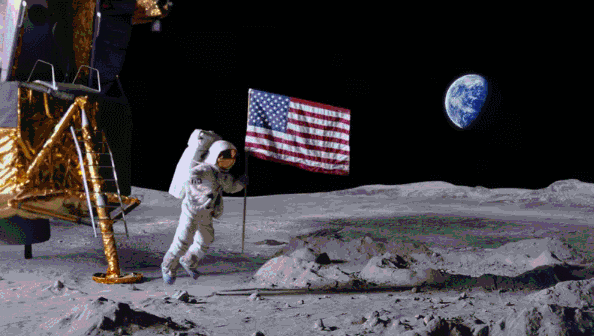 Image result for gifs of armstrong landing on the moon