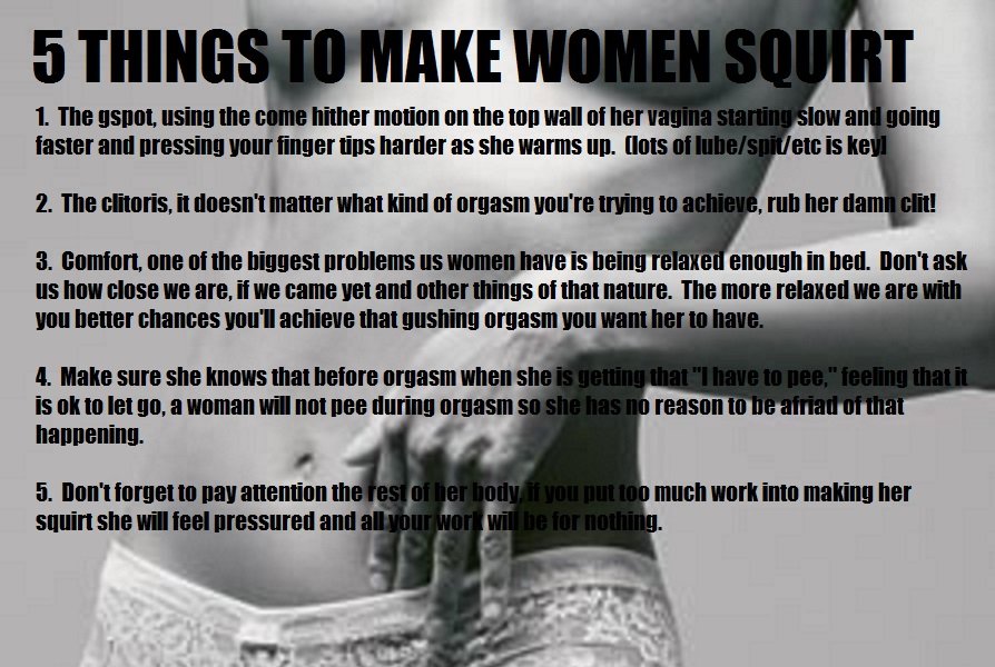 How to make a woman squirt