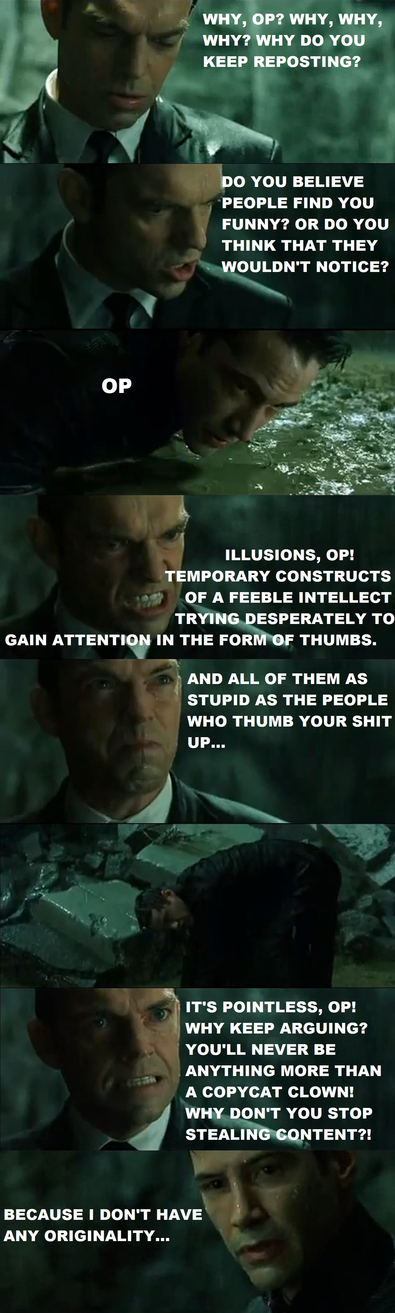 Agent Smith vs Reposts