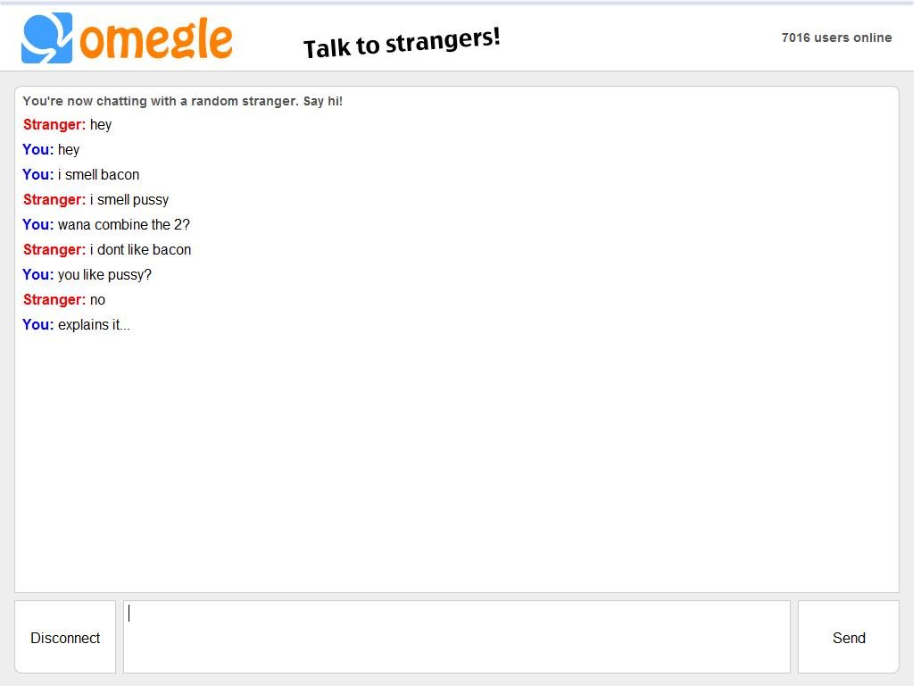 omegle. gay people no like bacon