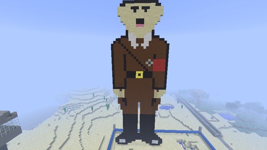 Hitler Pixel Art Minecraft