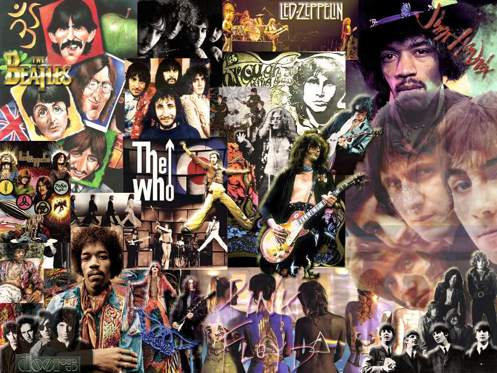 Classic Rock Legends Collage