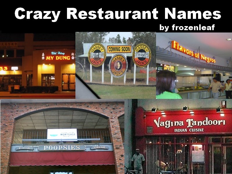  Crazy  Restaurant Names