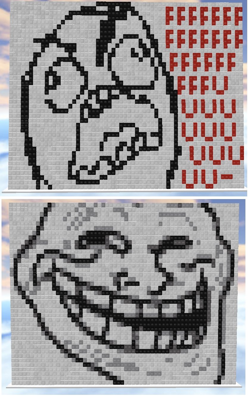 Virtual Lego Troll Face And Rage Man