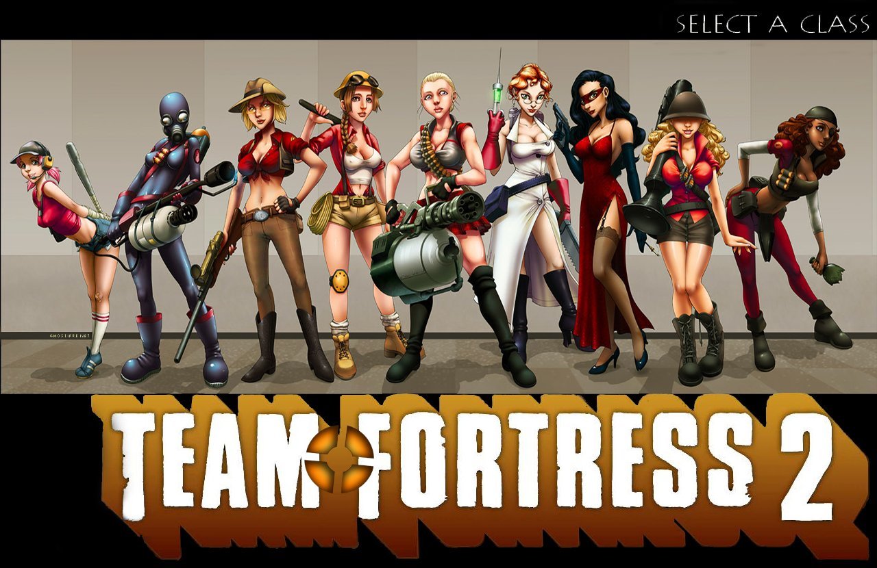 HD wallpaper: rule 63 alternative art team fortress 2 1920x1200