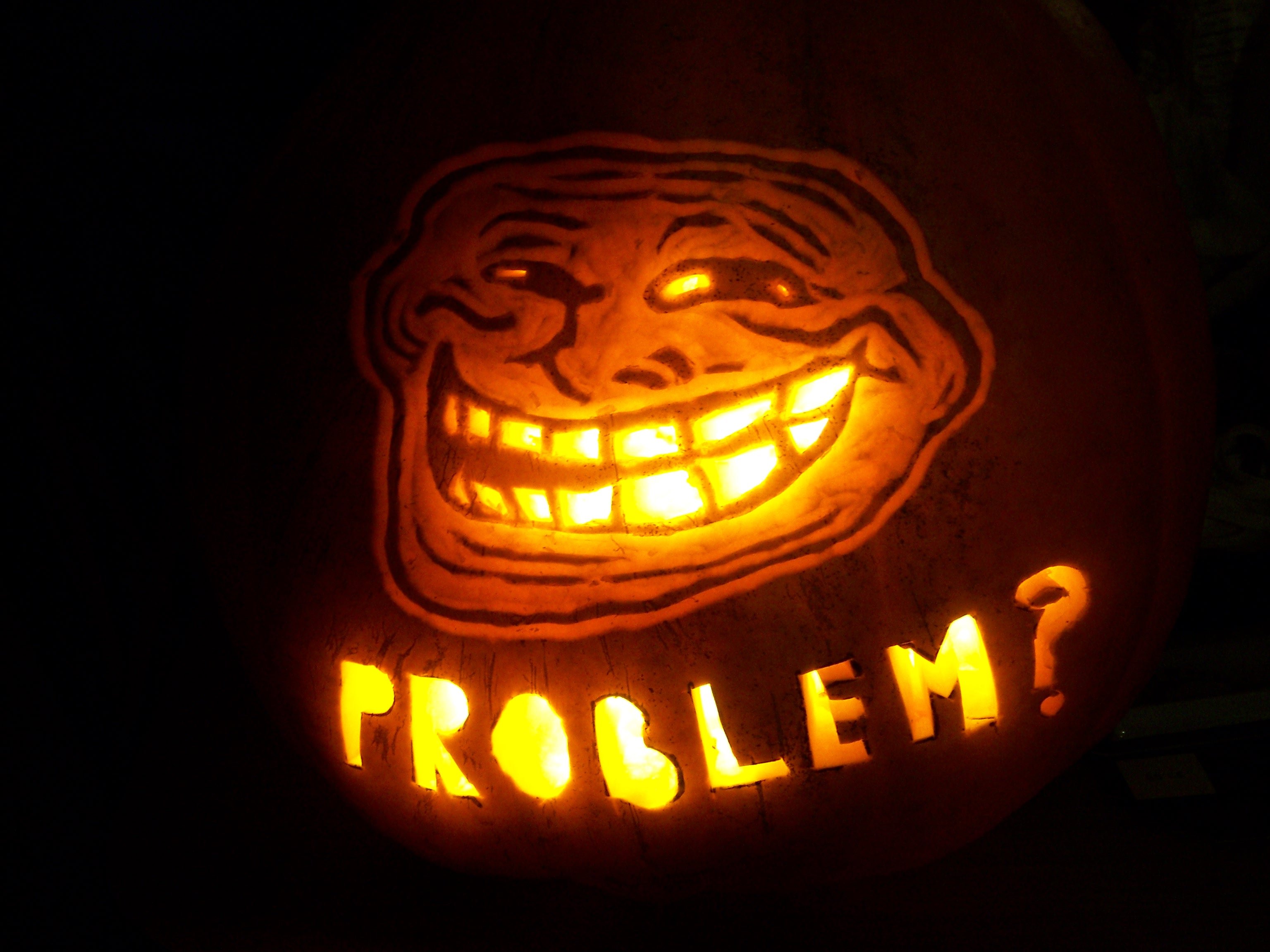 Trollface pumpkin.