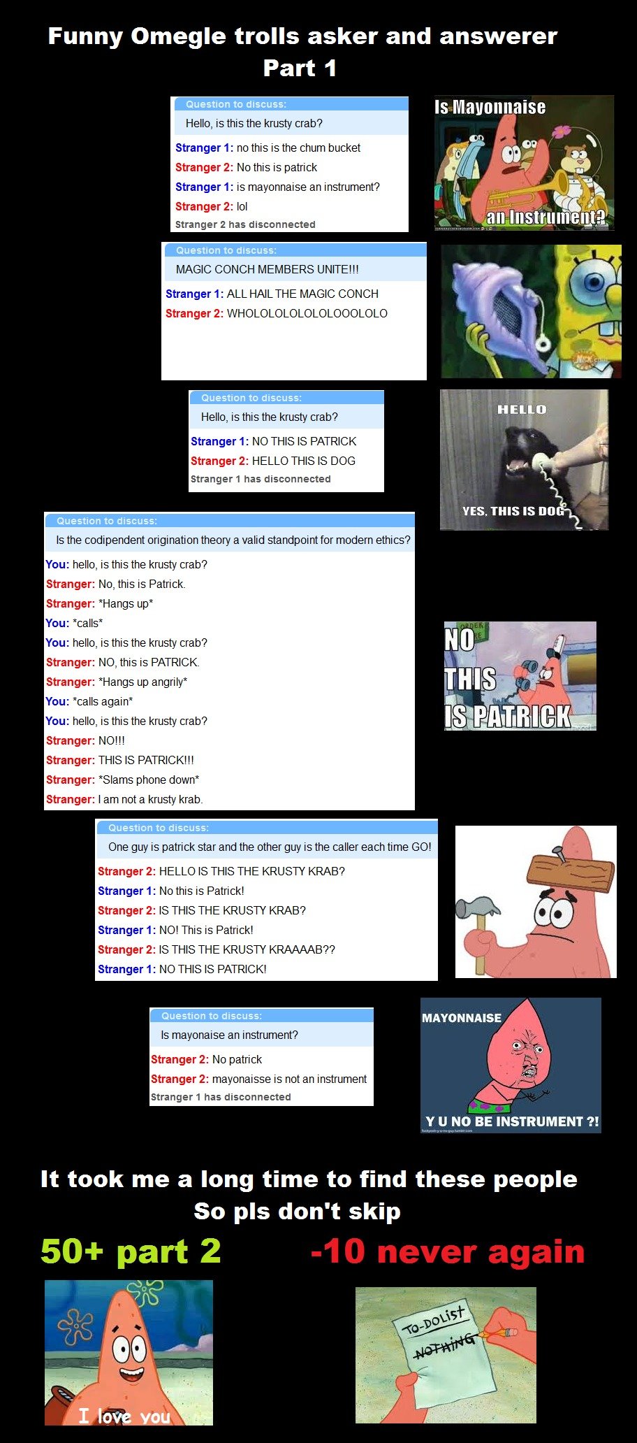 Omegle Troll Patrick Star Part 1