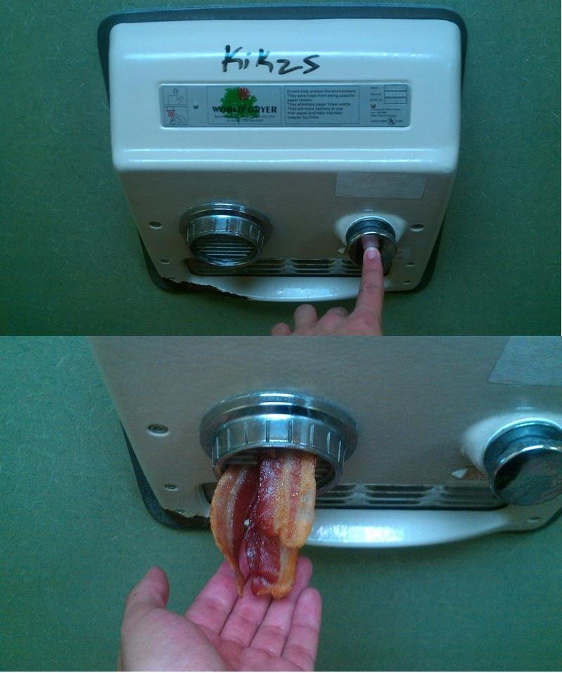 Push Button Receive Bacon