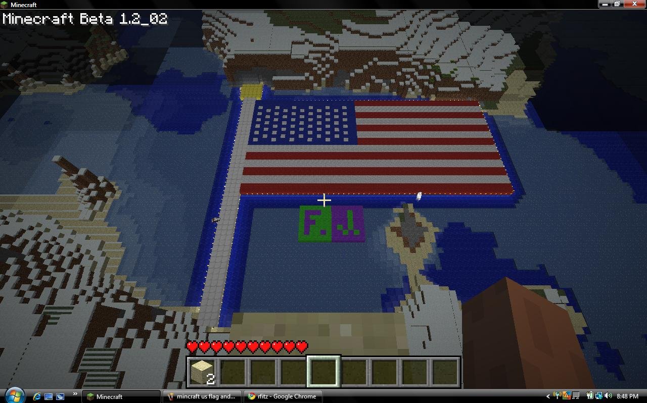 Minecraft U.S. flag