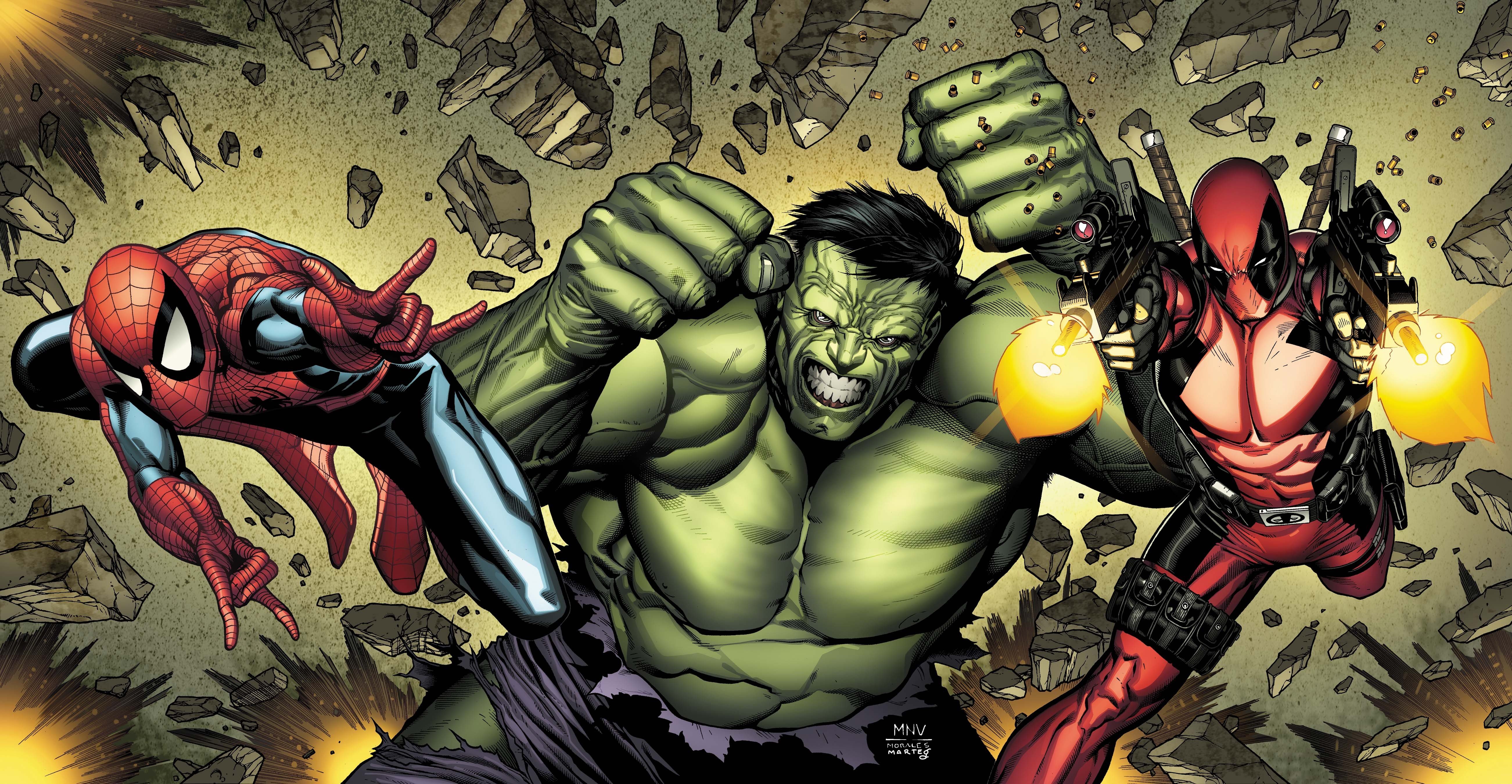 Hulk Vs Deadpool And Spiderman