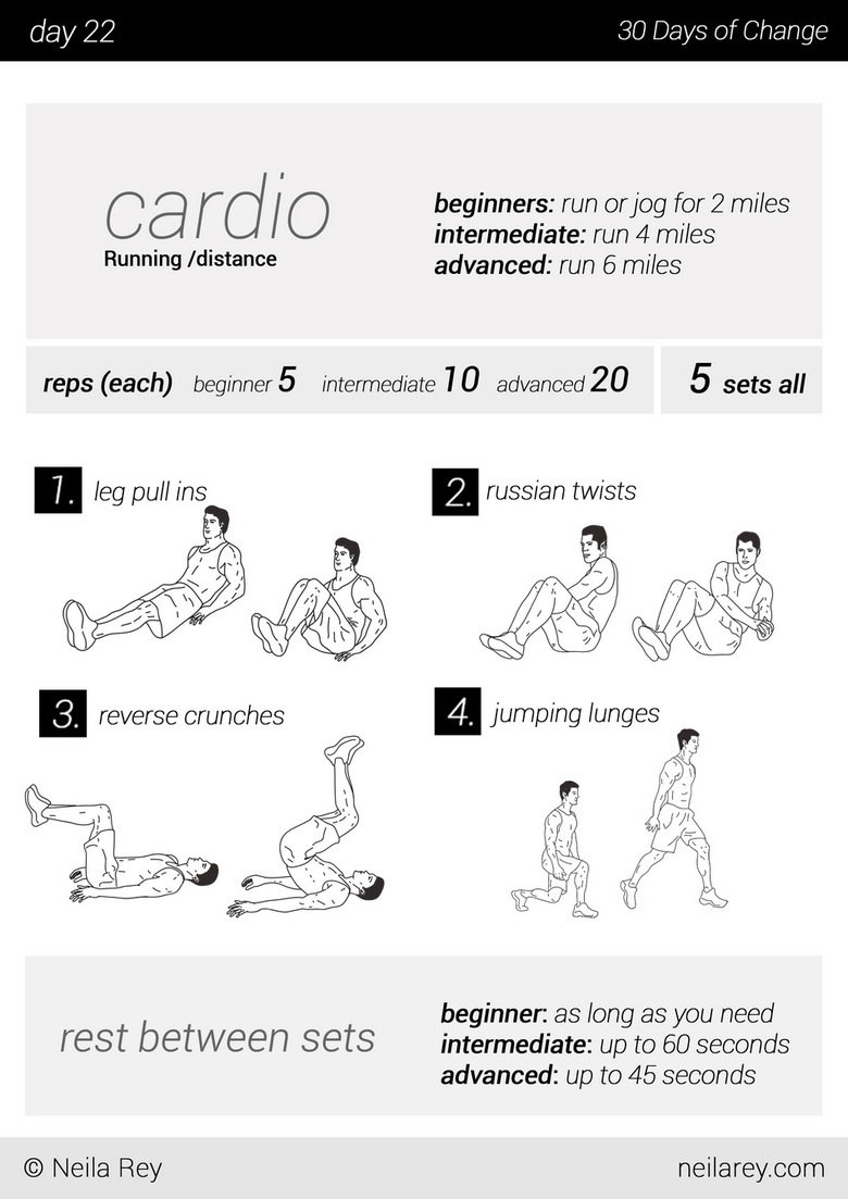 30 Minute 180 day workout plan for Push Pull Legs