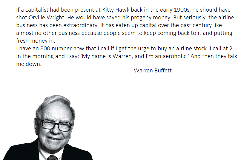 Image result for buffett airline quote