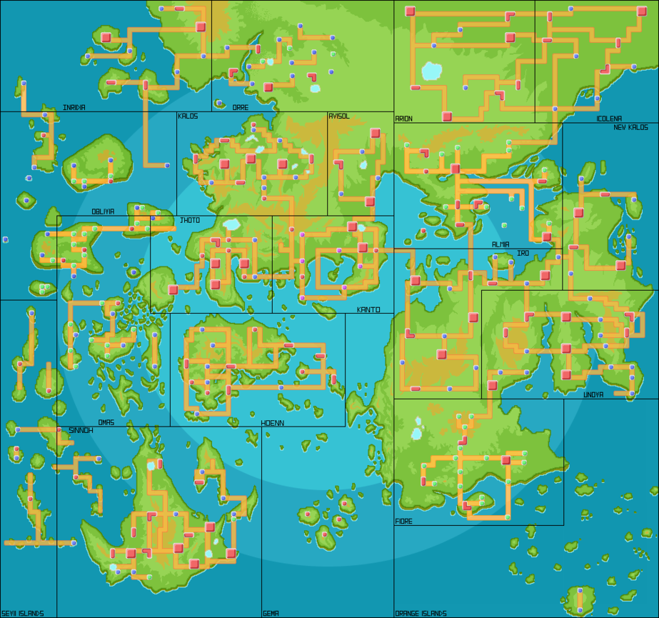 All The Pokemon Maps Combined