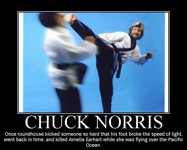 chuck norris flying kick