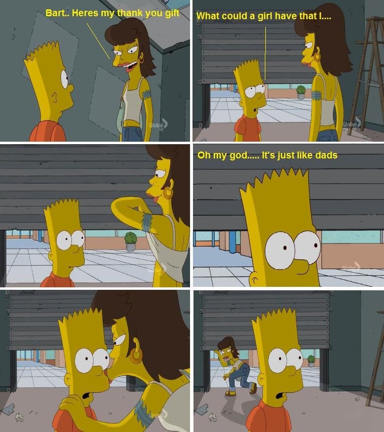 Hey LOOK! BOOBS!!!!!!!!!!!!!!!!! - Bart and Lisa Chat Meme Generator