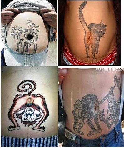 Belly Button Dolphin Tattoos