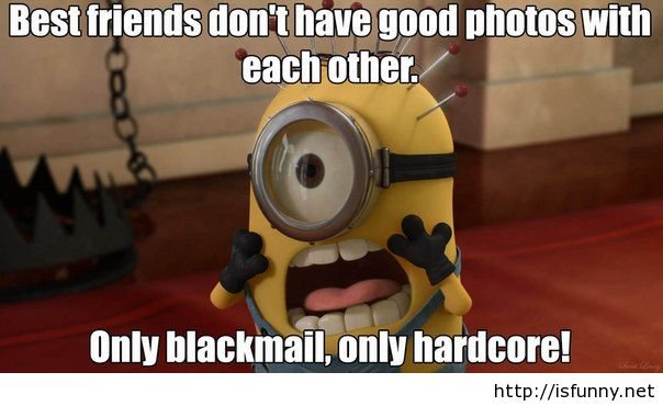 Best friends funny cartoon minion quote