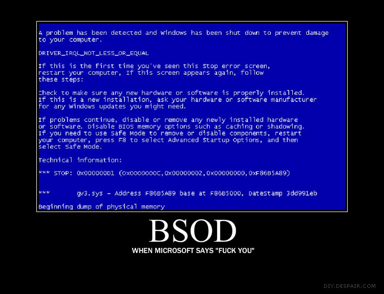 Blue Screen of Death