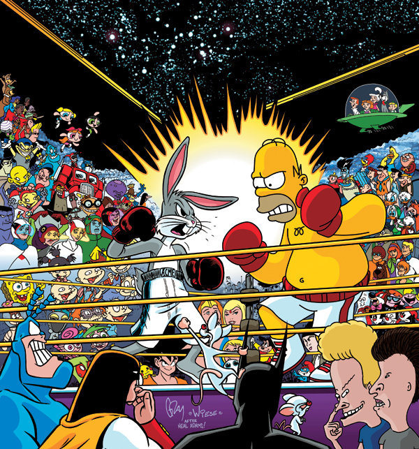 cartoon boxing