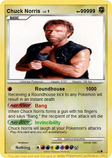chuck norris pokemon card