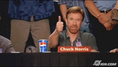 Chuck Norris thumbs up.