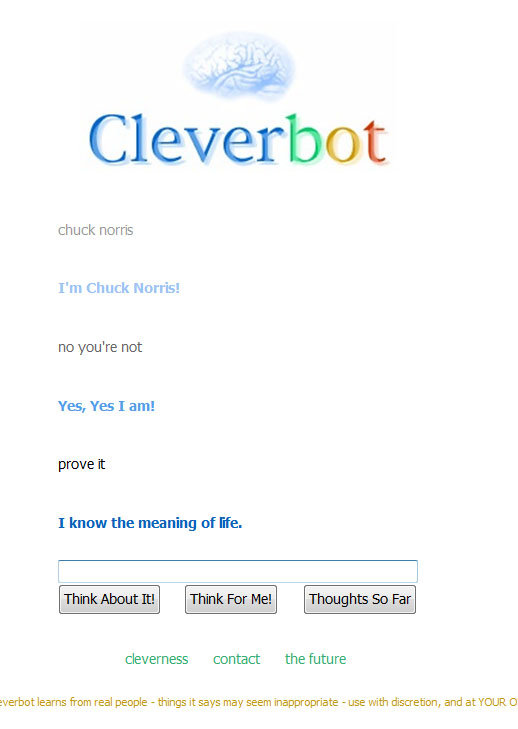 Cleverbot S Getting Cocky