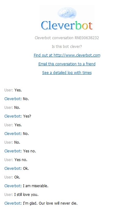 Cleverbot / Funny - TV Tropes
