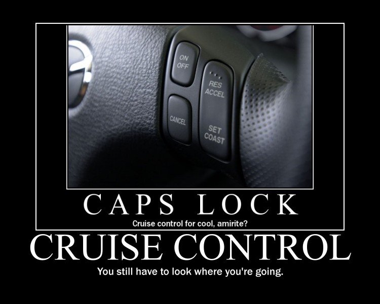 caps lock cruise control