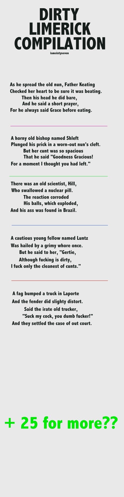 Dirty Limerick Compilation