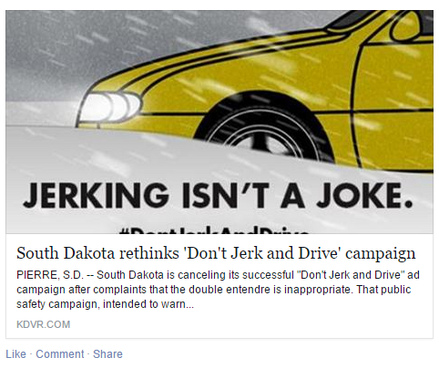Image result for don't jerk and drive south dakota